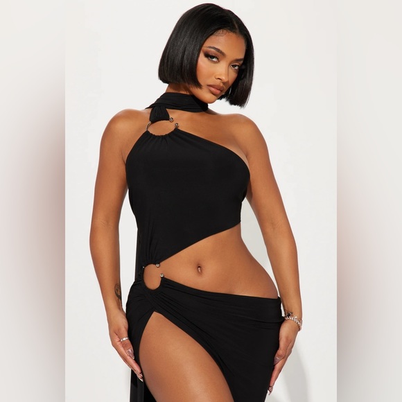 Bali Nights Cut Out Maxi Dress - Black - Picture 3 of 3